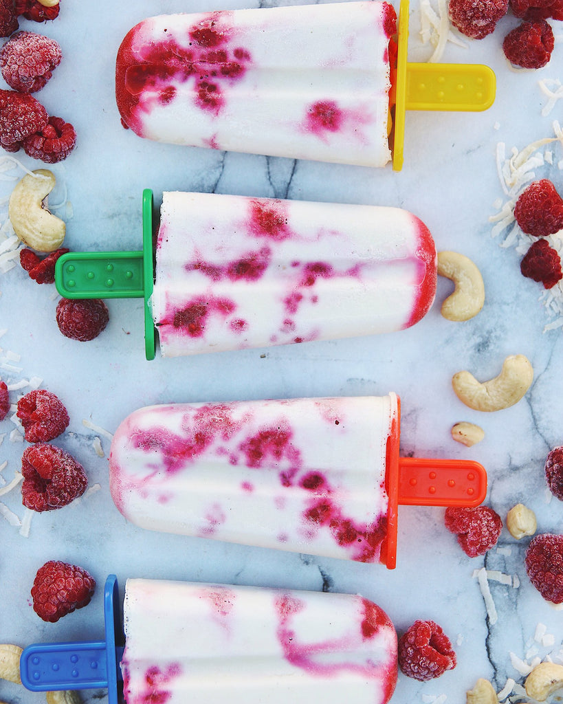 COCONUT & RASPBERRY POPSICLES | Tropeaka