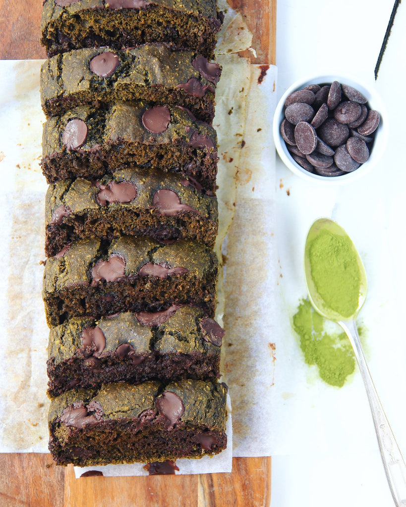 MATCHA CHOC CHIP LOAF | Tropeaka